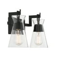 thumbnail image 4 of Lakewood 2-Light Bathroom Vanity Light in Matte Black, 4 of 5