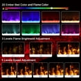 thumbnail image 5 of 40-50 Gallon Aquarium Stand with LED Flame Light and Metal Frame -NO HEAT, Fish Tank Stand with Glass Doors, Modern Design Storage Cabinet Hold Up for 700LBS, Black, 5 of 10