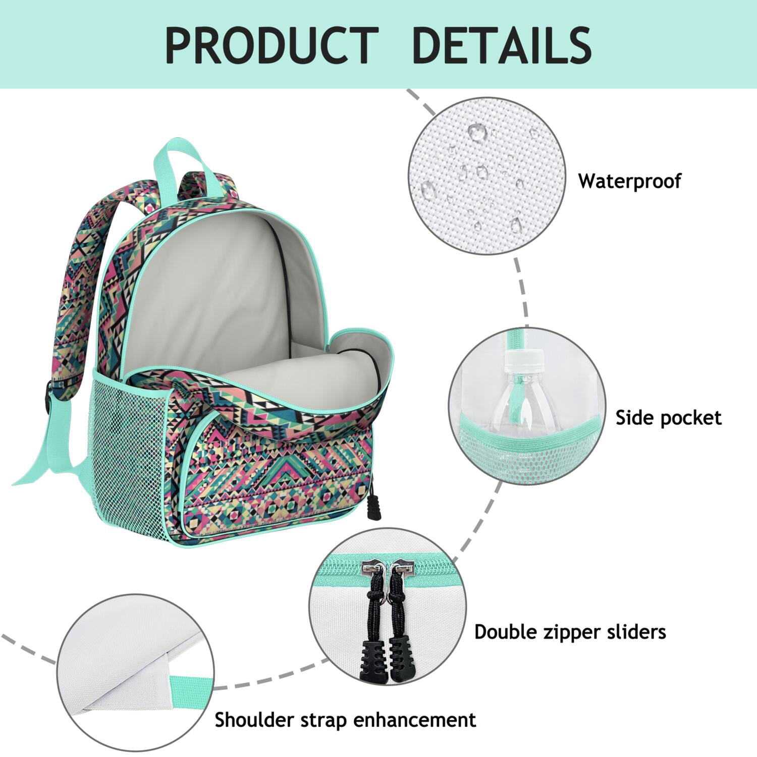 Aesthetic Cat Pattern Backpack - Spine-Friendly & Adjustable for Teens