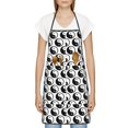 thumbnail image 3 of Disketp Yin Yang Kitchen Apron with adjustable Aprons for Women with Pockets Cooking Powder Pink Apron, 3 of 7