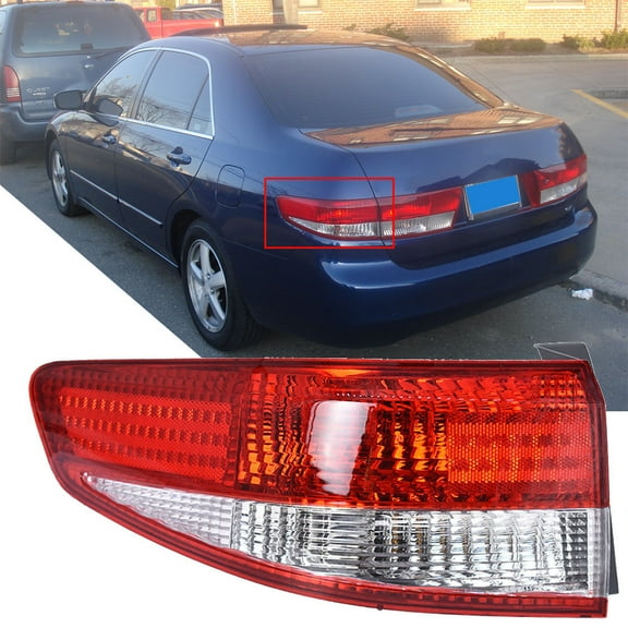 SHZAITOR For 2003 2004 Honda Accord Sedan Driver Left Side Tail Light Lamp Outer Red