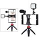 thumbnail image 3 of Kit de soporte para video para smartphone con trípode, soporte de agarre, micrófono y luz LED - YouTube rojo, 3 of 9