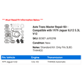 thumbnail image 2 of Auto Trans Master Repair Kit - Compatible with 1979 Jaguar XJ12 5.3L V12, 2 of 2