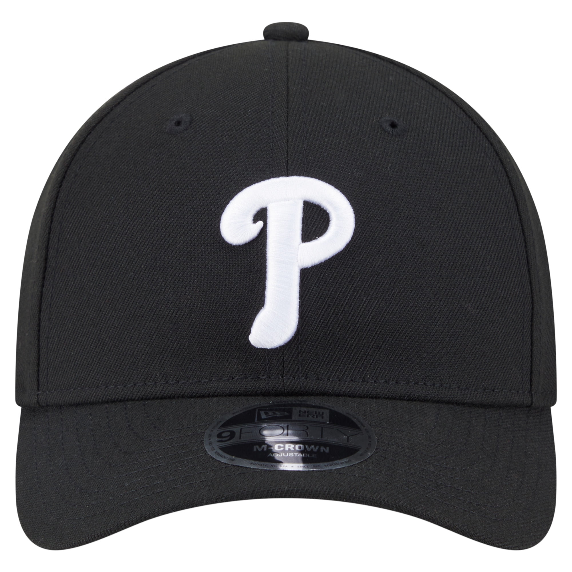 Men's New Era  Black Philadelphia Phillies Player Replica 9FORTY Adjustable Hat
