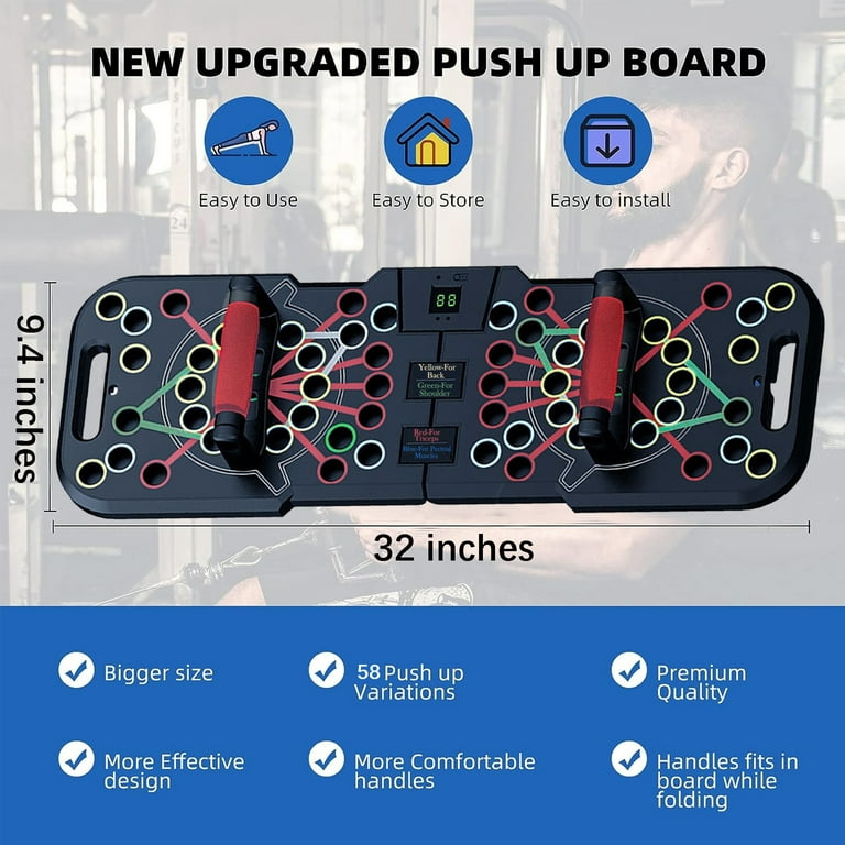 Push Up Board with Smart Count, Multi-Function 60 in 1 Push Up Bar