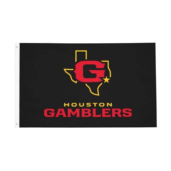 Houston Gamblers Flag 3x5 Ft Double Sided Printed Flags Indoor Outdoor Decorative Banner