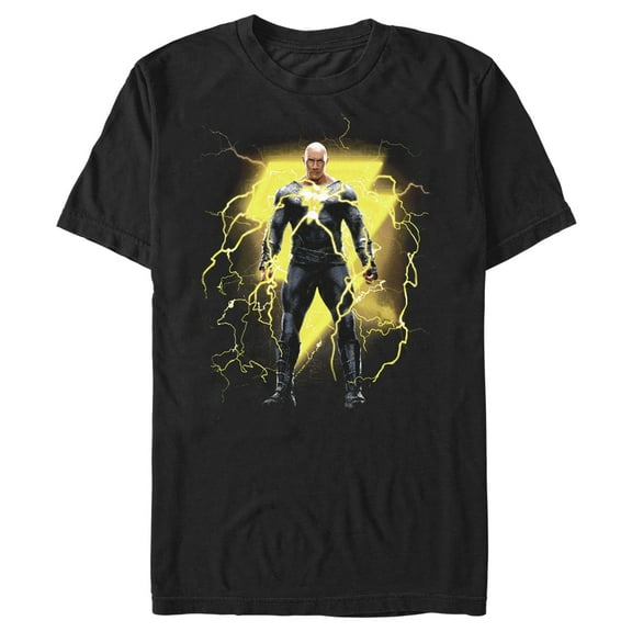Men's Black Adam Electricity Antihero  Graphic Tee Black 2X Large