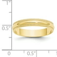 thumbnail image 4 of 10K Yellow Gold 4mm Light Weight Milgrain Half Round Band Ring Size 4.5, 4 of 7