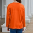 thumbnail image 3 of CCRFTGI Long Sleeve Shirts for Girls Basic Long Sleeve T Shirts Cute Crewneck Shirt shirts for kids trendy Comfy Tops Tees Fall Outfits Orange 1-2Y, 3 of 4