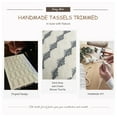 thumbnail image 6 of Fancy Homi 2 Packs Neutral Grey Farmhouse Decorative Throw Pillow Covers 16x16 inch for Couch Bed Chair Indoors, Vintage Country Rustic Retro Room Decor, Soft Handmade Woven Cushion Case with Tassels, 6 of 7