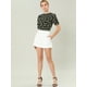 thumbnail image 3 of Top Floral Informal De ManCorFruncido PaMujer Negro XL, 3 of 6