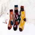thumbnail image 2 of SGFCWSX Socks for Women Keep Warm Graphic Pattern Crew Socks Comfortable Womens Underwear Multicolor Size Free Size, 2 of 3