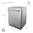 thumbnail image 3 of Spire 5.1 Cu Ft Built-In Refrigerator, Stainless Steel, Temp Control, 4 Shelves, Reversible Door, Indoor/Outdoor Use, Model 850-0009, 3 of 6