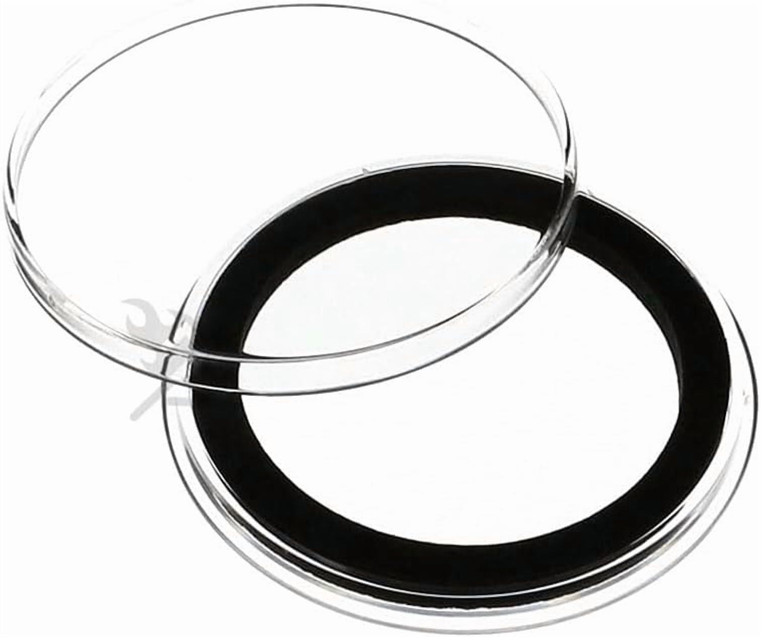 OnFireGuy 25-Pack 38mm Black Ring Coin Holders for Silver Dollars | Protective Coin Cases for 1oz Silver Morgan Peace Eisenhower Dollars
