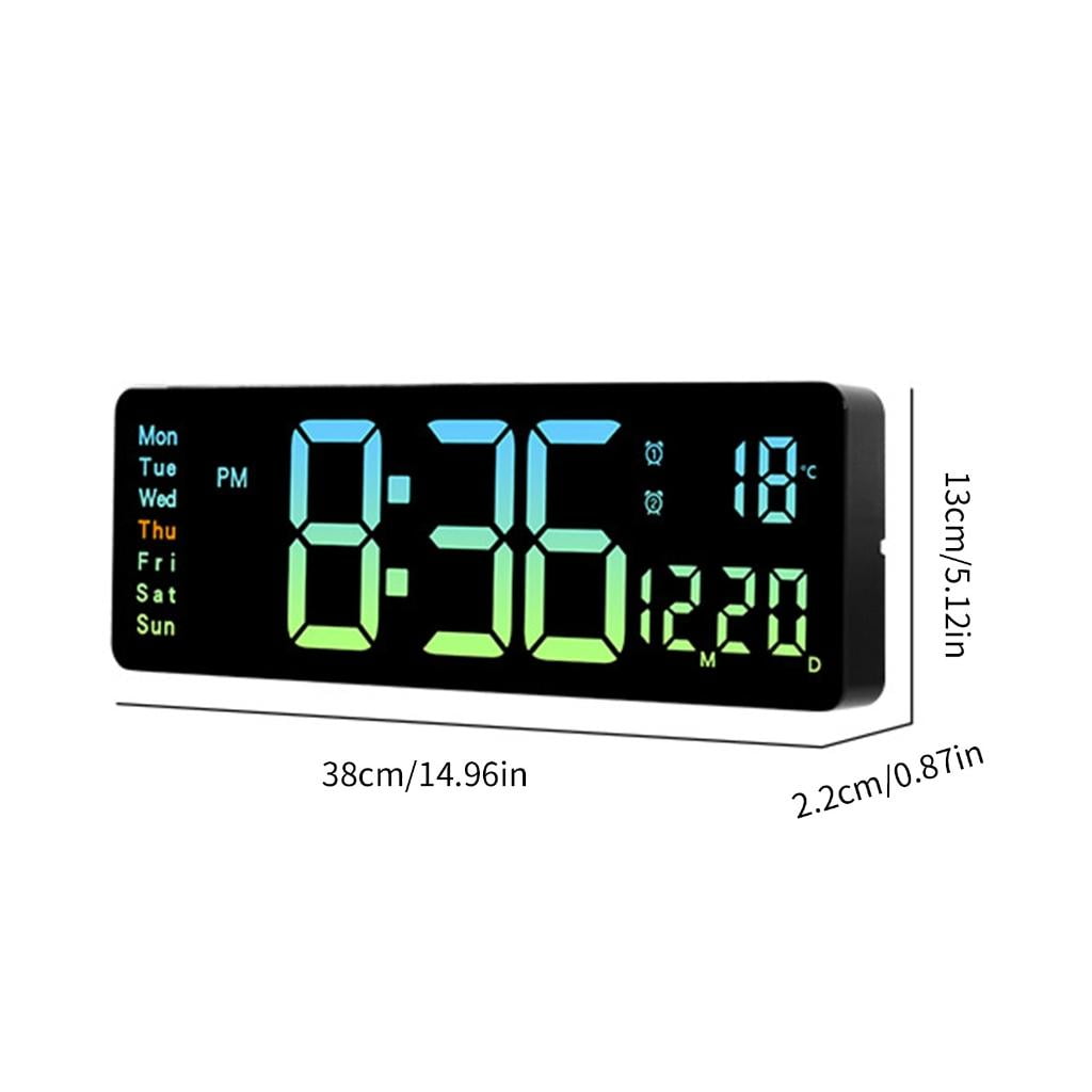 Digital Clock with Large Display, Large Screen Bedsides Clock 12/24 Alarm Clock