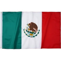 TOPFLAGS Mexican Flag Bandera de Mexico 5' by 8' foot Embroidered Flags Sewn Stripes 240D Heavy Duty MX National Flag 5x8 Feet for Indoor / Outdoor