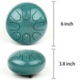 thumbnail image 3 of Tambor REGIS Malachite de acero, 15 cm, 8 notas con bolsa y palitos, 3 of 7