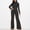 Black2, variant on Women's Wide Leg Jumpsuits Chiffon Sleeveless Cocktail Formal Jumpsuit Pants for Dressy S
