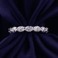 thumbnail image 4 of Oryn Jewelry 14K White Gold Plated Moissanite Bands - Oval Cut 1.8 Ct Moissanite Band for Women - Eternity Style Bands - Daily Casual Wear Bands - Gift Jewelry for Her, 4 of 5