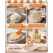 Tegance Sourdough Bread Baking Supplies, Sourdough Starter Kit, Bread Proofing Basket, Bread Making Tools Kit, Sour Dough Kit Tools, Sourdough Proofing Basket, Sourdough Kit Gifts for Bakers