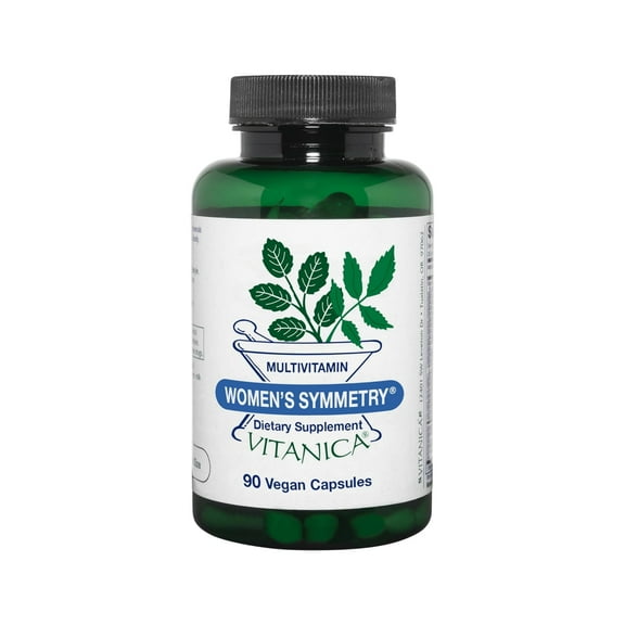 Vitanica Women's Symmetry, High Potency Multivitamin and Mineral, Vegan, 90 Capsules