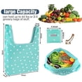 thumbnail image 2 of Chok 6 Pcs Reusable Grocery Bags, Grocery Tote Foldable into Attached Pouch, Ripstop Polyester Reusable Shopping Bags, Eco-Friendly Purse Bag Washable, Durable and Lightweight, 2 of 6