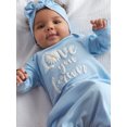 thumbnail image 2 of Gerber Baby Girl Gowns, 3-Pack, 0/6 Months, 2 of 8