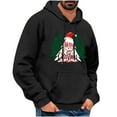 thumbnail image 2 of EchfiProm Mens Graphic Hoodies Black Pullover Xmas with Pockets Merry Christmas Hooded Sweatshirt for Men Holiday 2XL, 2 of 5