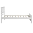 thumbnail image 4 of Hassch Wood Platform Bed Frame with headboard & Footboard / Wood Slat Support / No Box Spring Needed, Twin, White, 4 of 9
