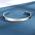 thumbnail image 2 of Titanium Steel Engraved Bracelet for Women Men Stylish Durable Bangle for Birthday Graduation Friendship Anniversary, 2 of 5