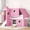 Pink, variant on Harper & Bright Designs Low Loft Bed Twin Size with Slide and Storage Stairs, Wood Loft Bed with Tent & Tower for Boys & Girls, Blue