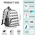 thumbnail image 4 of Rural Horse Lovers Student Backpack – Wild Foal Print With Floral Rainbow Retro Pony Farm Cute Pattern Design, 4 of 4
