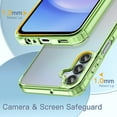 thumbnail image 6 of JETech 3 in 1 Case for Samsung Galaxy A15 5G / 4G 6.5-Inch, with 2-Pack Screen Protector, Tempered Glass Film, Shockproof Bumper Phone Protective Cover Clear Back (Lime), 6 of 6