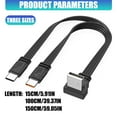 thumbnail image 3 of 15cm/50cm/100cm Flat Silicone USB to Double Type C Cable 90 Degree Angled for Fast Charging 66W and Data Transfer, 3 of 8