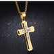 thumbnail image 2 of Collar OLEVS Gold Diamond Cross para mujer de acero inoxidable, 2 of 7