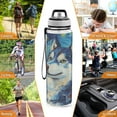 thumbnail image 7 of Qxltty Oil Painting Styles Husky Water Bottle 32 oz with Straw BPA Free Reusable Fitness Sport Bottle Perfect for Travel School Outdoors and Gym, 7 of 7