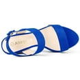 thumbnail image 4 of BLISSFUL STEP Women's Slingback Platform Chunky Heeled Sandals, 4 of 7