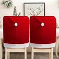 thumbnail image 2 of Zhourta 6PCS Christmas Red Non Woven Chair Back Cover Festive Chair Decorations for Holiday Parties and Gatherings Perfect for Dining Room and Event Decor, 2 of 9