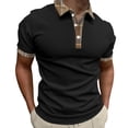 thumbnail image 1 of Cathalem Men's Golf Polo Shirts Short Sleeve Solid Performance Polo,Black M, 1 of 4