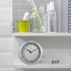 thumbnail image 3 of Washroom Kitchen Clock Waterproof Bathroom Clock LCD Digital white, 3 of 5