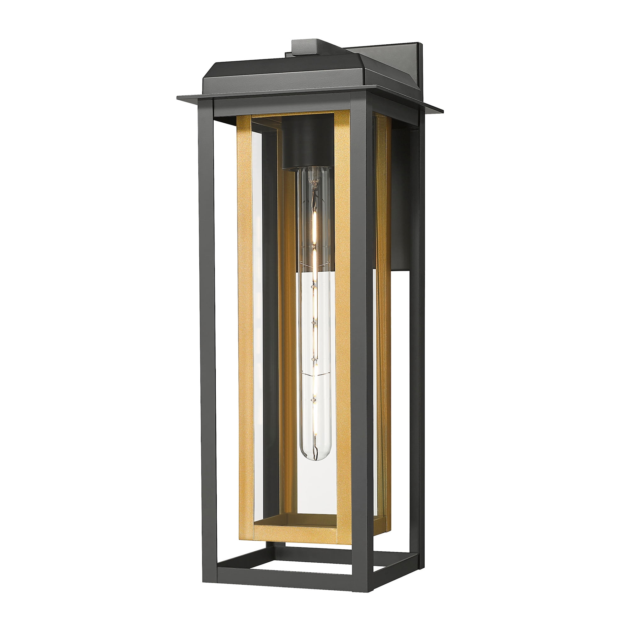 Innovations Lighting 9951-1W-BK-20-CG-BR-CL Mansfield 20 Tall Outdoor Wall Sconce - Black