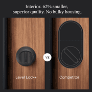 Level Lock Smart Lock, Keyless Entry, Smartphone Access, Bluetooth Enabled, Works with Apple HomeKit - Matte Black