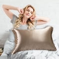 thumbnail image 4 of Silk Pillowcase, Reversible Sateen Pillow Cover, Smooth Fabric for Comfort, Bedroom Upgrade, Home Essentials Shopper, 4 of 6
