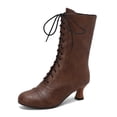 thumbnail image 6 of Coffee Chic Ankle Boots With Zipper Back And Supportive Heel, Ideal For Modern Women'S Wardrobe, 6 of 8