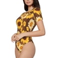 thumbnail image 3 of Picia Vintage Wood Grain Sunflower A Womens One Piece Swimsuits Modest Tummy Control Bathing Suits Lace Up Slimming Swim Suit-Small, 3 of 9