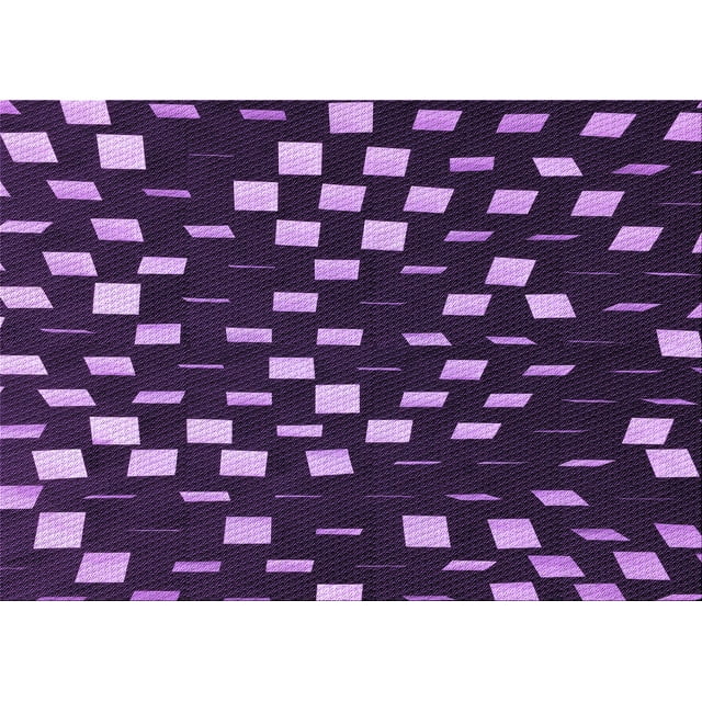 Ahgly Company Machine Washable Indoor Rectangle Transitional Deep Purple Area Rugs, 3' x 5'
