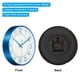 thumbnail image 4 of Reloj de pared de 8 pulgadas, a batería, silencioso, sin tictac, reloj moderno redondo, azul, 4 of 6