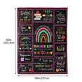 thumbnail image 2 of KAAYEE Teacher Appreciation Gifts Blanket-Teacher Gifts for Women Men-Teacher's Day Gifts-Teacher Graduation Birthday Back to School Gifts Throw Blankets,Black,60"x50", 2 of 7