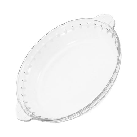 HOOWIFFY Non-Stick Glass Pie Pan for Steaming and Baking, Snack Fruit Plate, and Easy to Clean, 1 Set