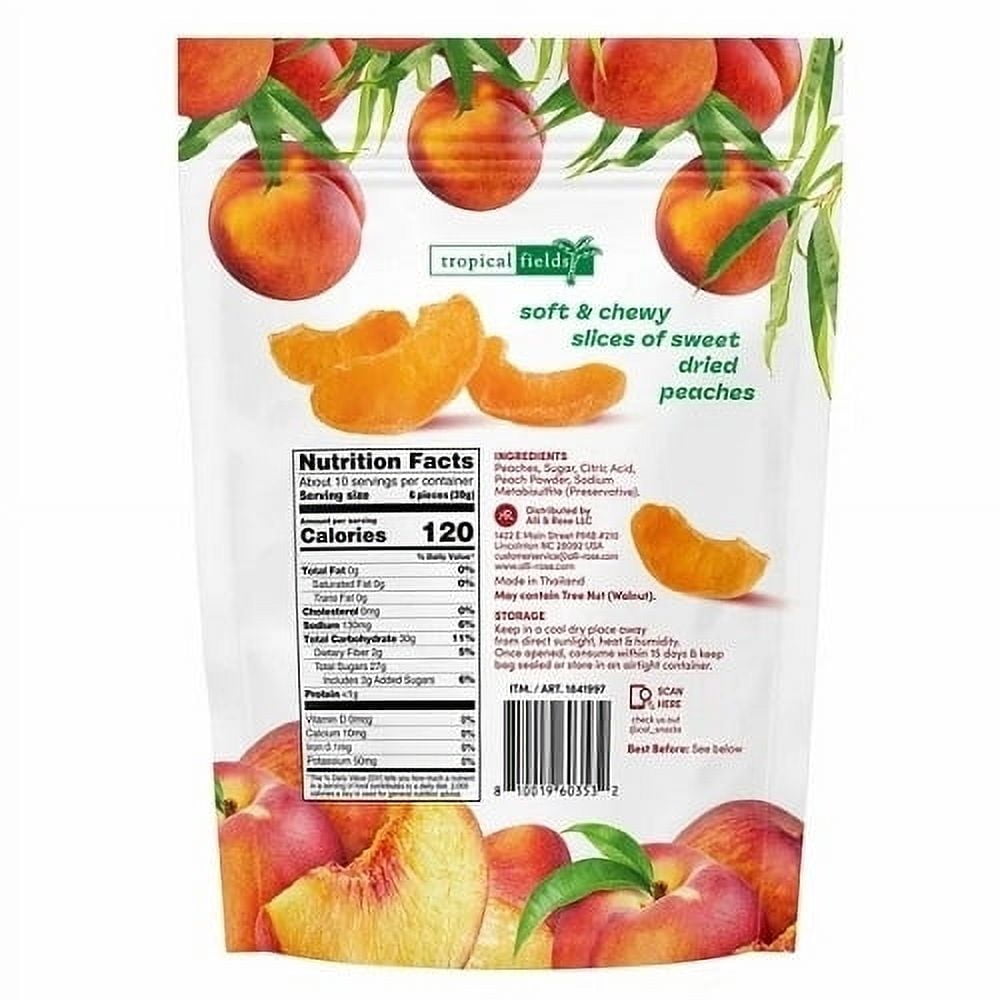 Tropical Fields Dried Peaches, 14.11 Ounce